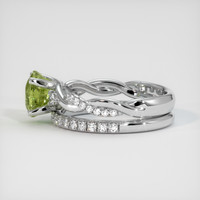 2.02 Ct. Green Sapphire Ring, 18K White Gold 4