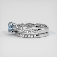 1.09 Ct. Bluish Grey Sapphire Ring, 18K White Gold 4