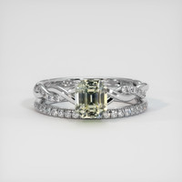 2.58 Ct. Bi Color Sapphire Ring, 18K White Gold 1