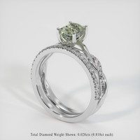 2.58 Ct. Bi Color Sapphire Ring, 18K White Gold 2