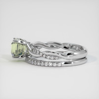 2.58 Ct. Bi Color Sapphire Ring, 18K White Gold 4