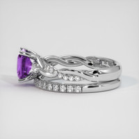 1.37 Ct. Purple Sapphire Ring, 18K White Gold 4