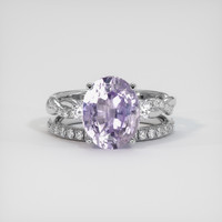 4.53 Ct. Purple Sapphire Ring, 18K White Gold 1