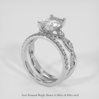 3.51 Ct. White Sapphire Ring, 18K White Gold 2