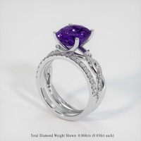 4.07 Ct. Color Change Sapphire Ring, 18K White Gold 2