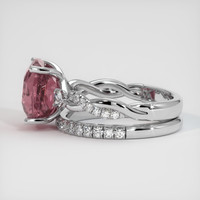 4.04 Ct. Pinkish Purple Sapphire Ring, 18K White Gold 4
