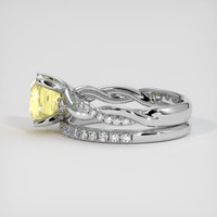 1.60 Ct. Yellow Sapphire Ring, 18K White Gold 4