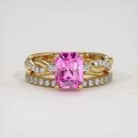 1.40 Ct. Pink Sapphire Ring, 10K Yellow Gold 1