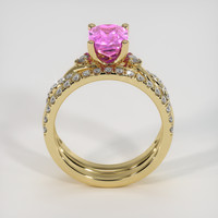1.40 Ct. Pink Sapphire Ring, 10K Yellow Gold 3