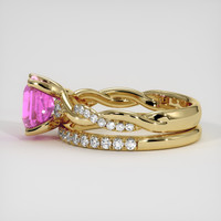 1.40 Ct. Pink Sapphire Ring, 10K Yellow Gold 4