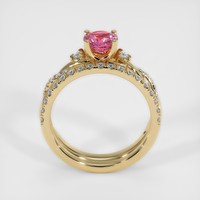 1.07 Ct. Padparadscha Sapphire Ring, 14K Yellow Gold 3