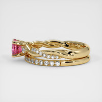 1.07 Ct. Padparadscha Sapphire Ring, 14K Yellow Gold 4