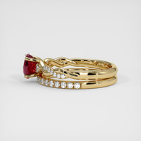 0.79 Ct. Ruby Ring, 14K Yellow Gold 4