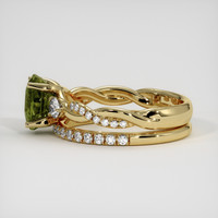 2.06 Ct. Green Sapphire Ring, 14K Yellow Gold 4