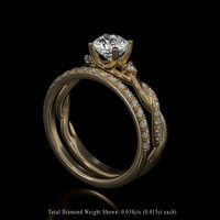 1.15 Ct. White Sapphire Ring, 14K Yellow Gold 2