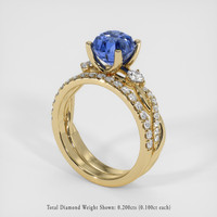 2.59 Ct. Blue Sapphire Ring, 14K Yellow Gold 2
