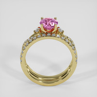 2.50 Ct. Purplish Pink Sapphire Ring, 14K Yellow Gold 3