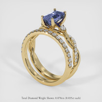 1.51 Ct. Blue Sapphire Ring, 14K Yellow Gold 2
