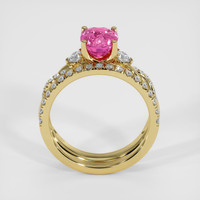 2.00 Ct. Pink Sapphire Ring, 14K Yellow Gold 3