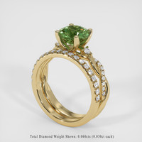 2.25 Ct. Green Sapphire Ring, 14K Yellow Gold 2