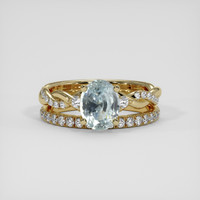 1.79 Ct. Bluish Green Sapphire Ring, 14K Yellow Gold 1