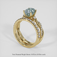 1.79 Ct. Bluish Green Sapphire Ring, 14K Yellow Gold 2