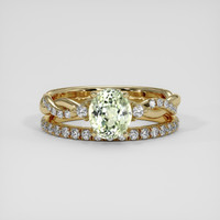 1.44 Ct. Yellowish Green Sapphire Ring, 14K Yellow Gold 1