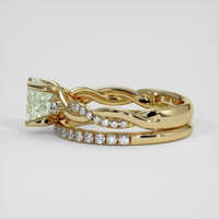 1.44 Ct. Yellowish Green Sapphire Ring, 14K Yellow Gold 4