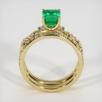 1.24 Ct. Emerald Ring, 18K Yellow Gold 3