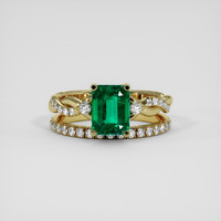 1.90 Ct. Emerald Ring, 18K Yellow Gold 1