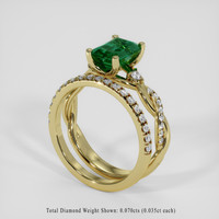 1.90 Ct. Emerald Ring, 18K Yellow Gold 2