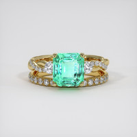 2.04 Ct. Emerald Ring, 18K Yellow Gold 1