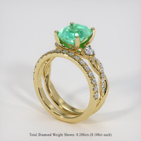 2.04 Ct. Emerald Ring, 18K Yellow Gold 2