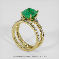 3.37 Ct. Emerald Ring, 18K Yellow Gold 2