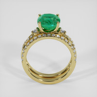 3.37 Ct. Emerald Ring, 18K Yellow Gold 3