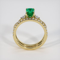 1.08 Ct. Emerald Ring, 18K Yellow Gold 3