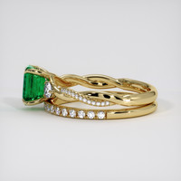 1.08 Ct. Emerald Ring, 18K Yellow Gold 4