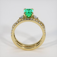 1.04 Ct. Emerald Ring, 18K Yellow Gold 3