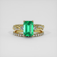 2.61 Ct. Emerald Ring, 18K Yellow Gold 1