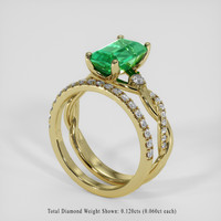 2.61 Ct. Emerald Ring, 18K Yellow Gold 2