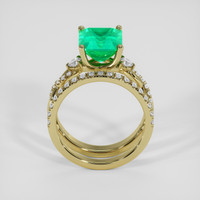 3.64 Ct. Emerald Ring, 18K Yellow Gold 3