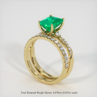 1.64 Ct. Emerald Ring, 18K Yellow Gold 2