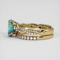 1.73 Ct. Multi Color Opal Ring, 18K Yellow Gold 4