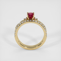 0.79 Ct. Ruby Ring, 18K Yellow Gold 3