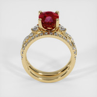 3.30 Ct. Ruby Ring, 18K Yellow Gold 3