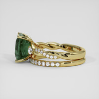 3.64 Ct. Bluish Green Sapphire Ring, 18K Yellow Gold 4