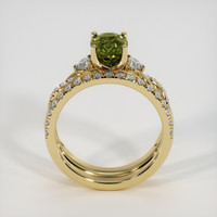 2.06 Ct. Green Sapphire Ring, 18K Yellow Gold 3
