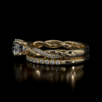 1.15 Ct. White Sapphire Ring, 18K Yellow Gold 4