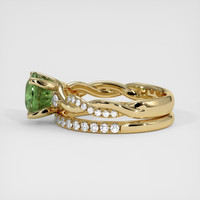 2.25 Ct. Green Sapphire Ring, 18K Yellow Gold 4