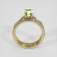 1.31 Ct. Yellowish Green Sapphire Ring, 18K Yellow Gold 3
